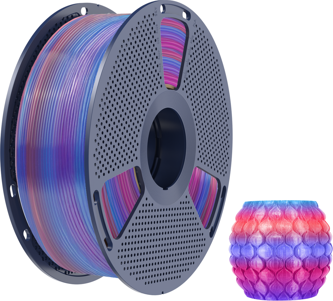 SUNLU  PLA Transparent Rainbow-02, 1,75 mm / 1000 g    Beeindruckende Lichteffekte & Regenbogen Farbverlauf alle acht Meter