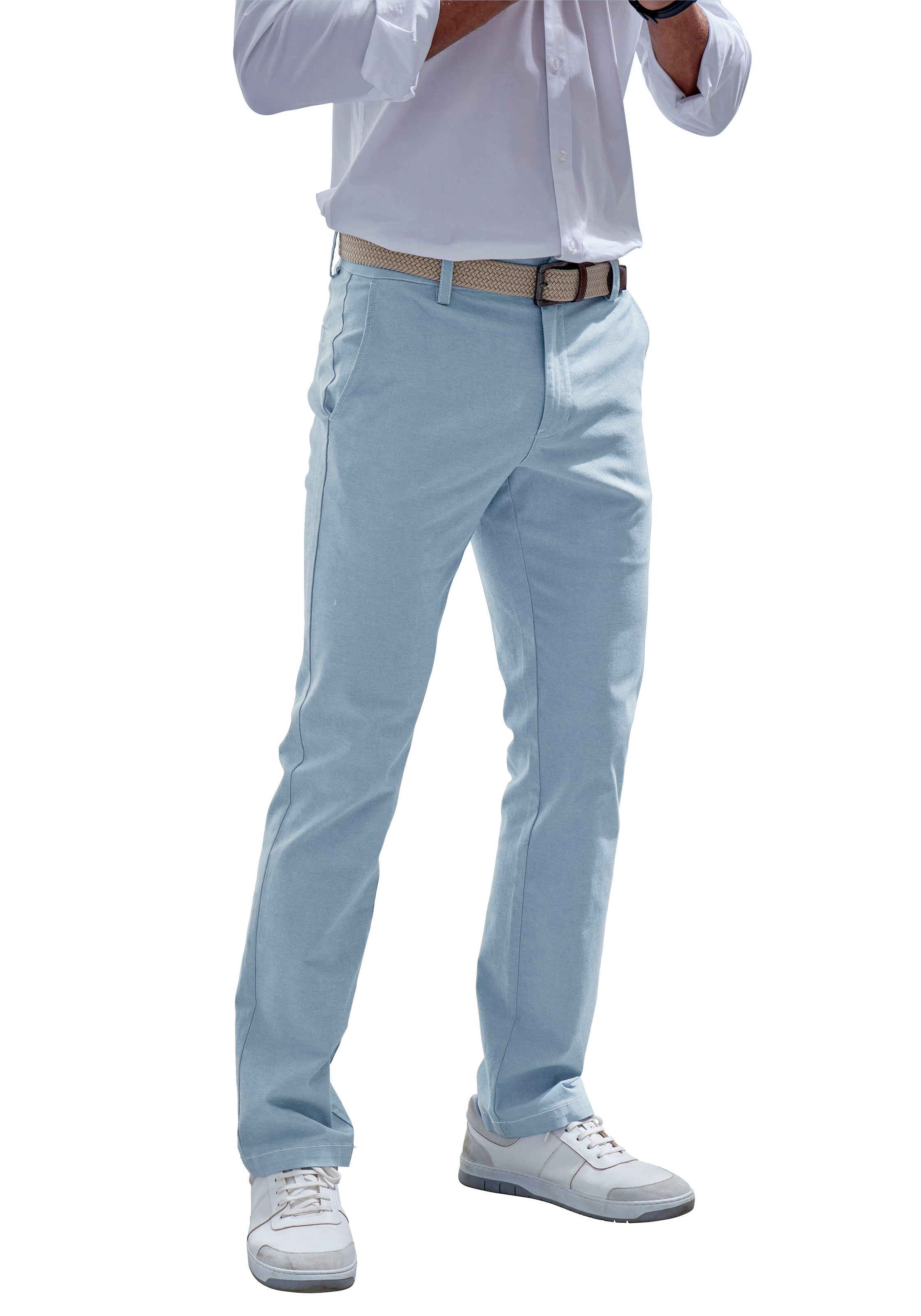 John Devin Chinohose »regular-fit, lange Oxford Hose«  aus elastischer Baumwoll-Qualität