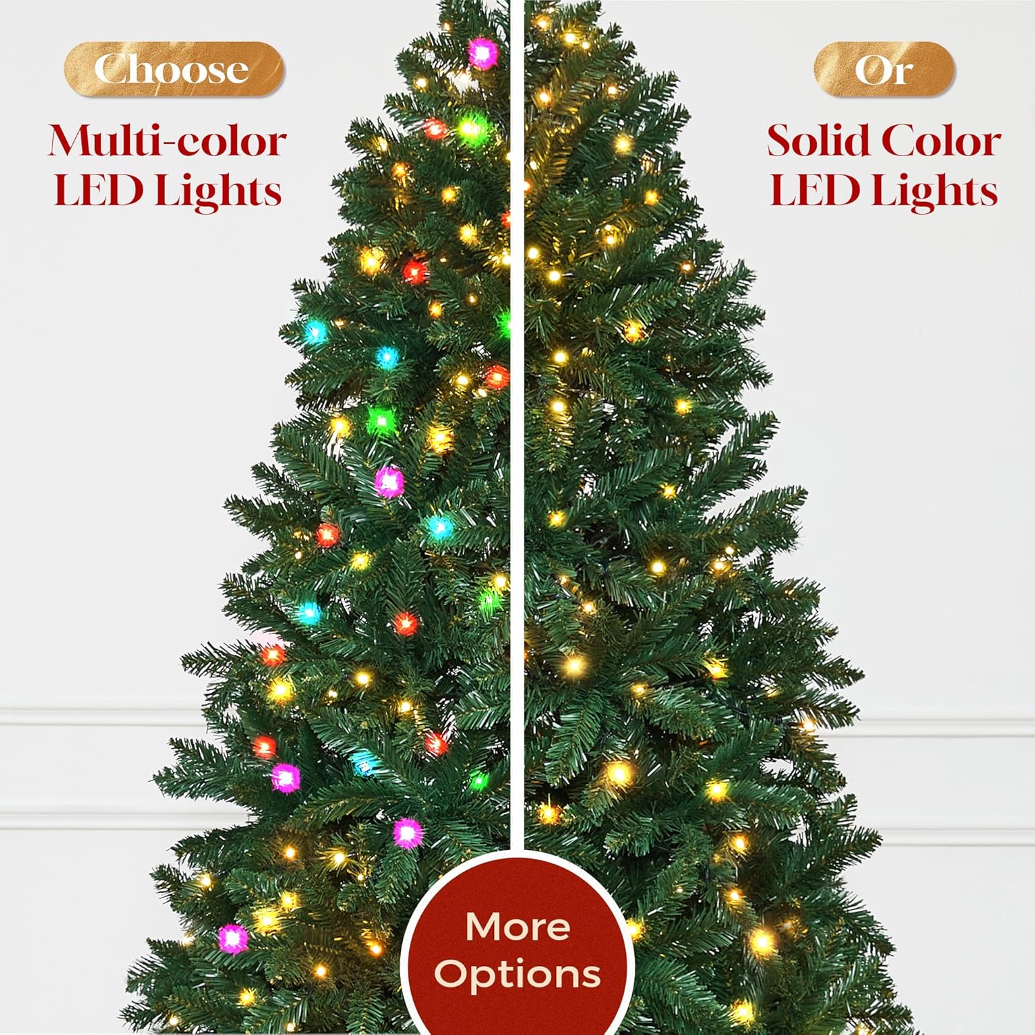 HOLLO STAR 6ft Prelit Christmas Tree with 270 LED Lights, Artificial Christmas Tree with App-Controlled Multi-Color RGB Lights, 1072 Branch Tips, Easy to Assemble, for Home, Party