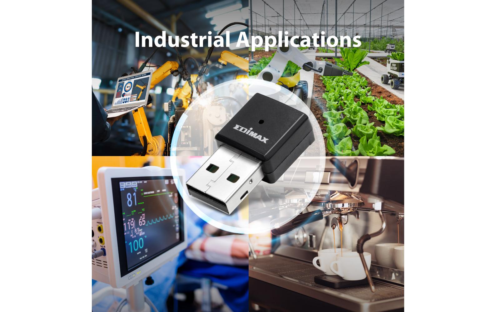 WLAN-AC USB-Stick IEW-7811UTC Industrial<br>Industrieller AC650 Wi-Fi 5 Dualband-USB-Stick
