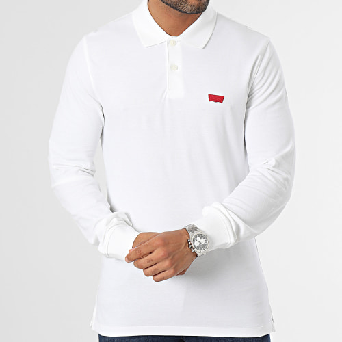Polo Manches Longues Slim A5797 Blanc