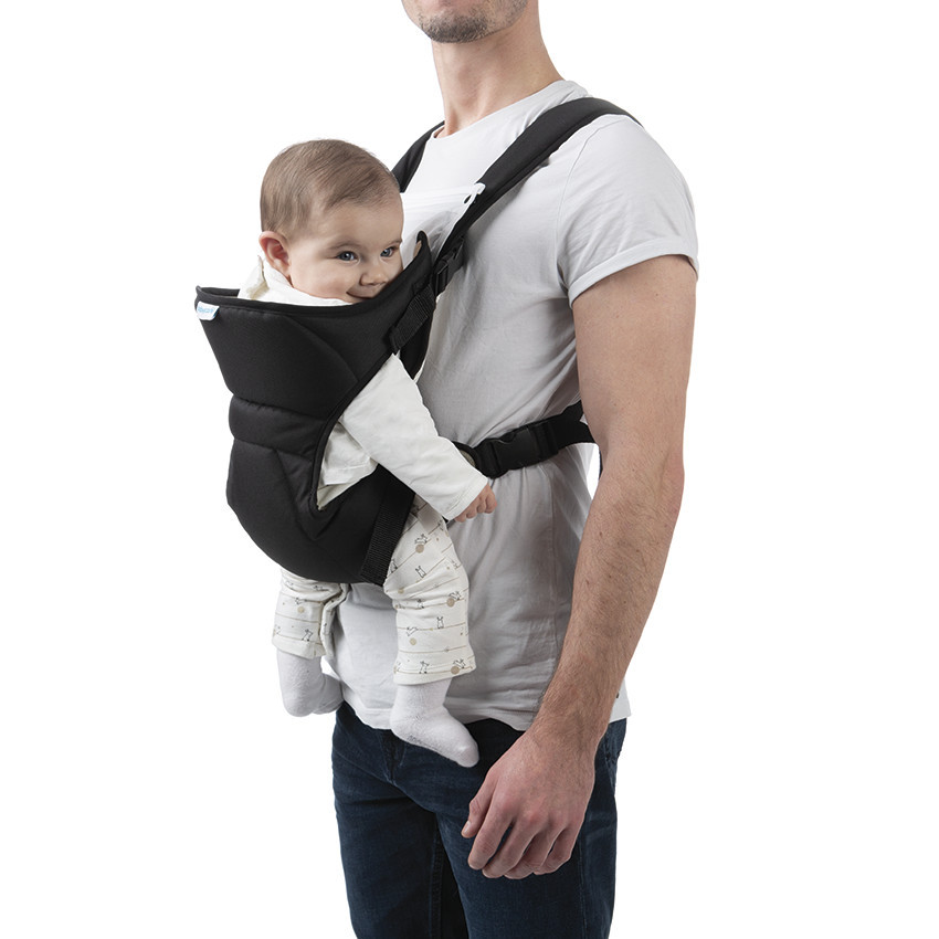 Porte-bébé 2 positions - Noir/Beige