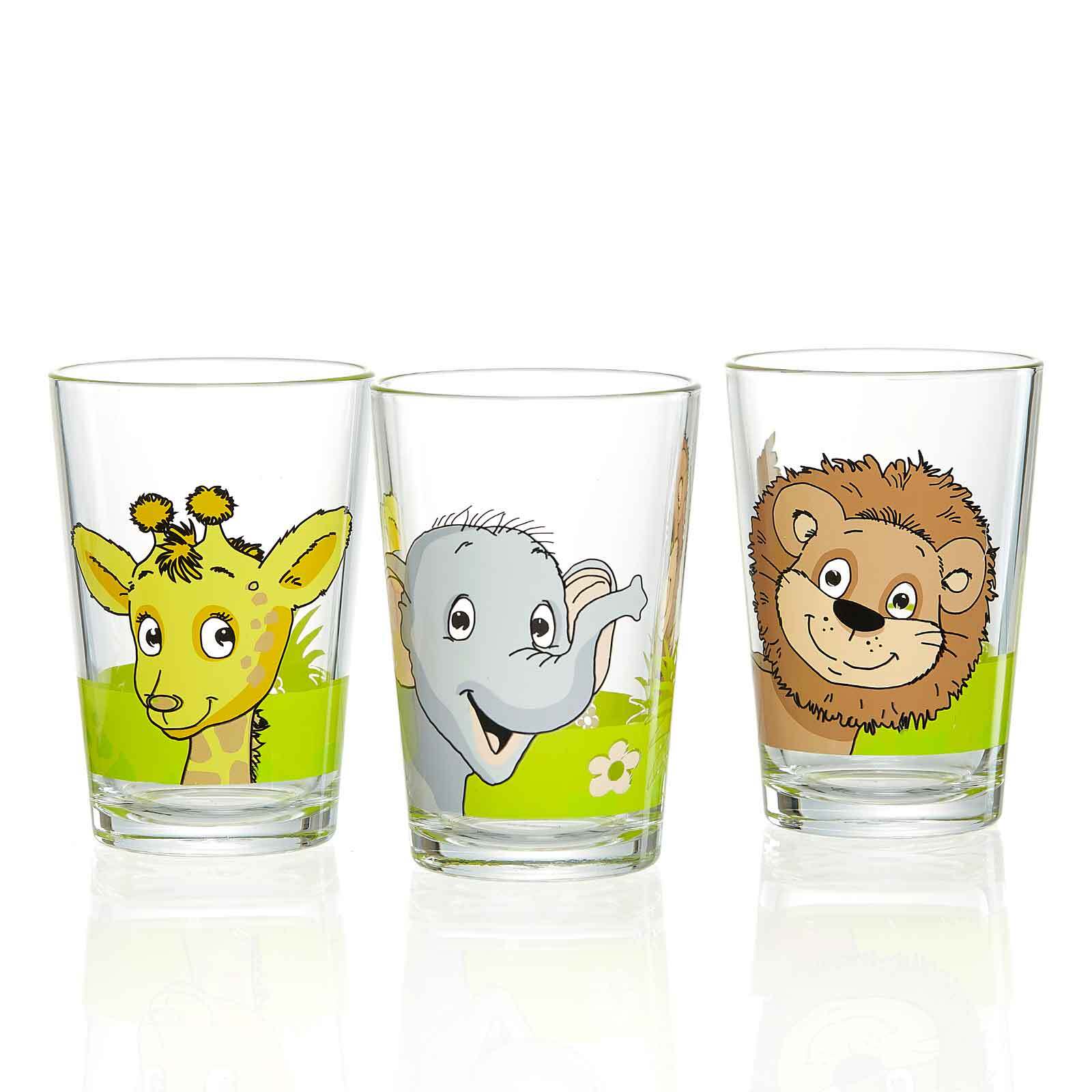 Ritzenhoff & Breker Kindergläser Dschungeltiere 205 ml 3er Set