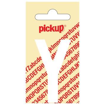 Pickup plakletter Y wit mat 60 mm