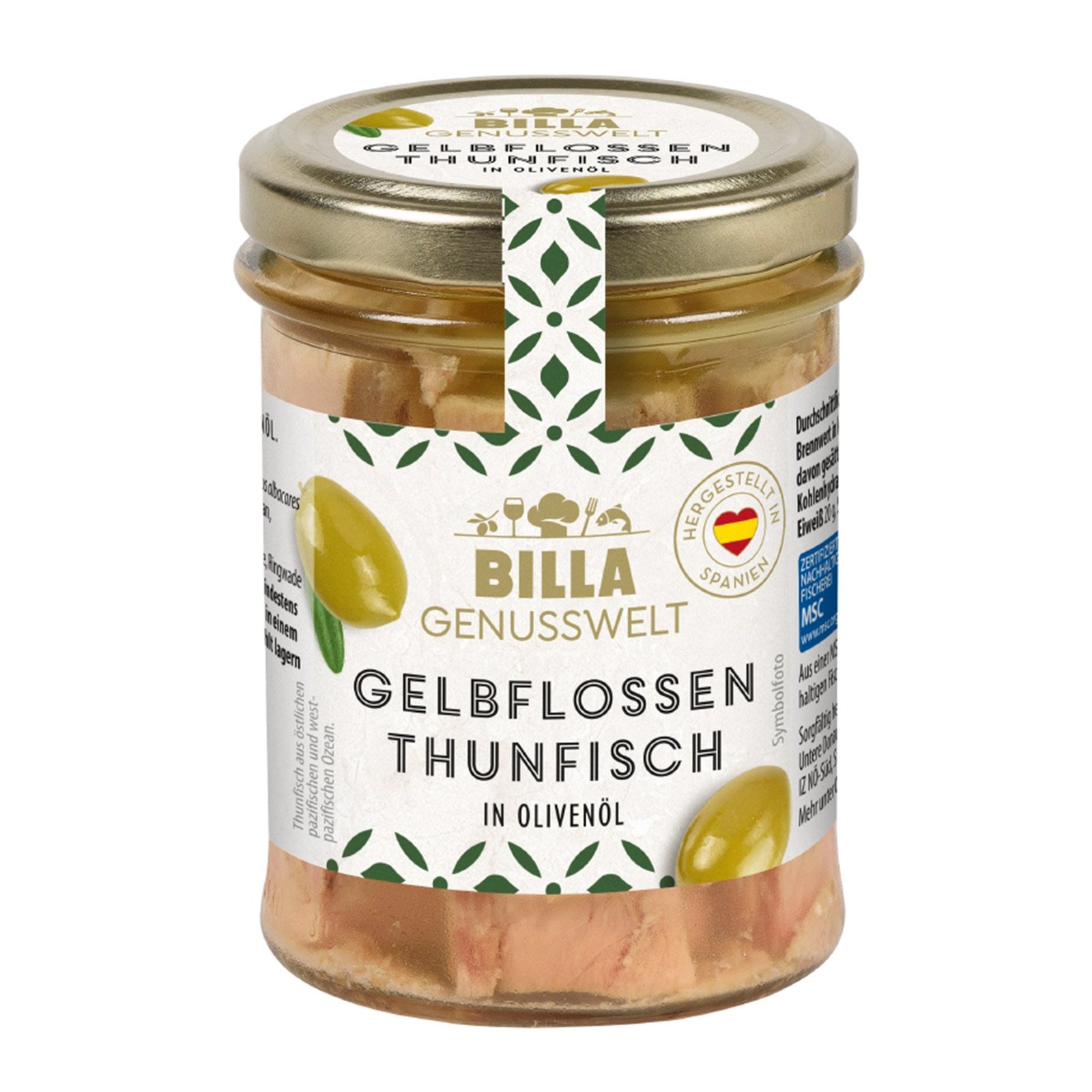BILLA Genusswelt Gelbflossenthunfisch in Olivenöl