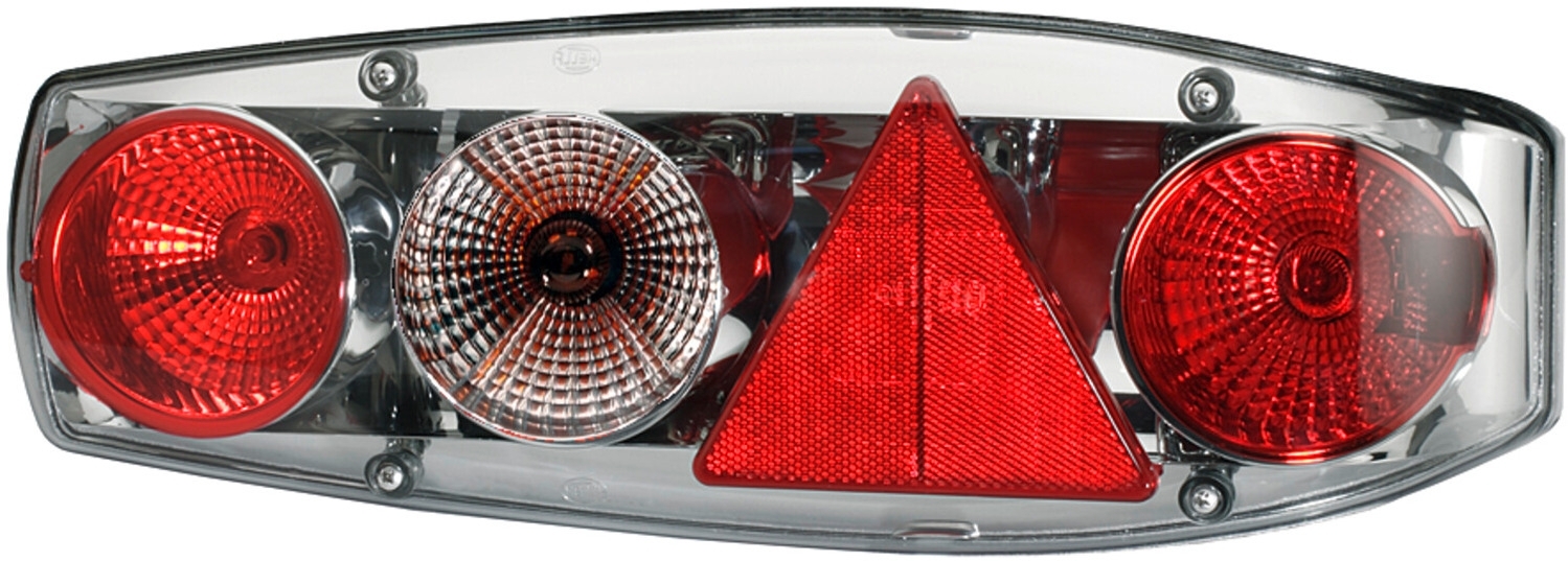 Hella Heckleuchte Caraluna II 10 Stk mit Blinklicht / Nebelschlusslicht / Schlusslicht / Rückstrahler / Bremslicht für Anhänger links