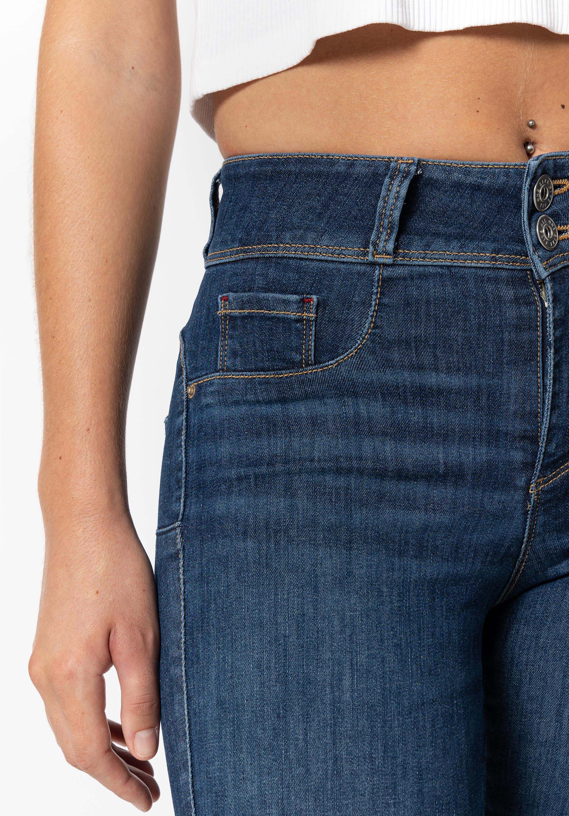 Jeans One Size Bootcut Silhouette Cintura Alta
