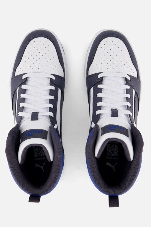 Puma Rebound v6 Sneakers wit Imitatieleer