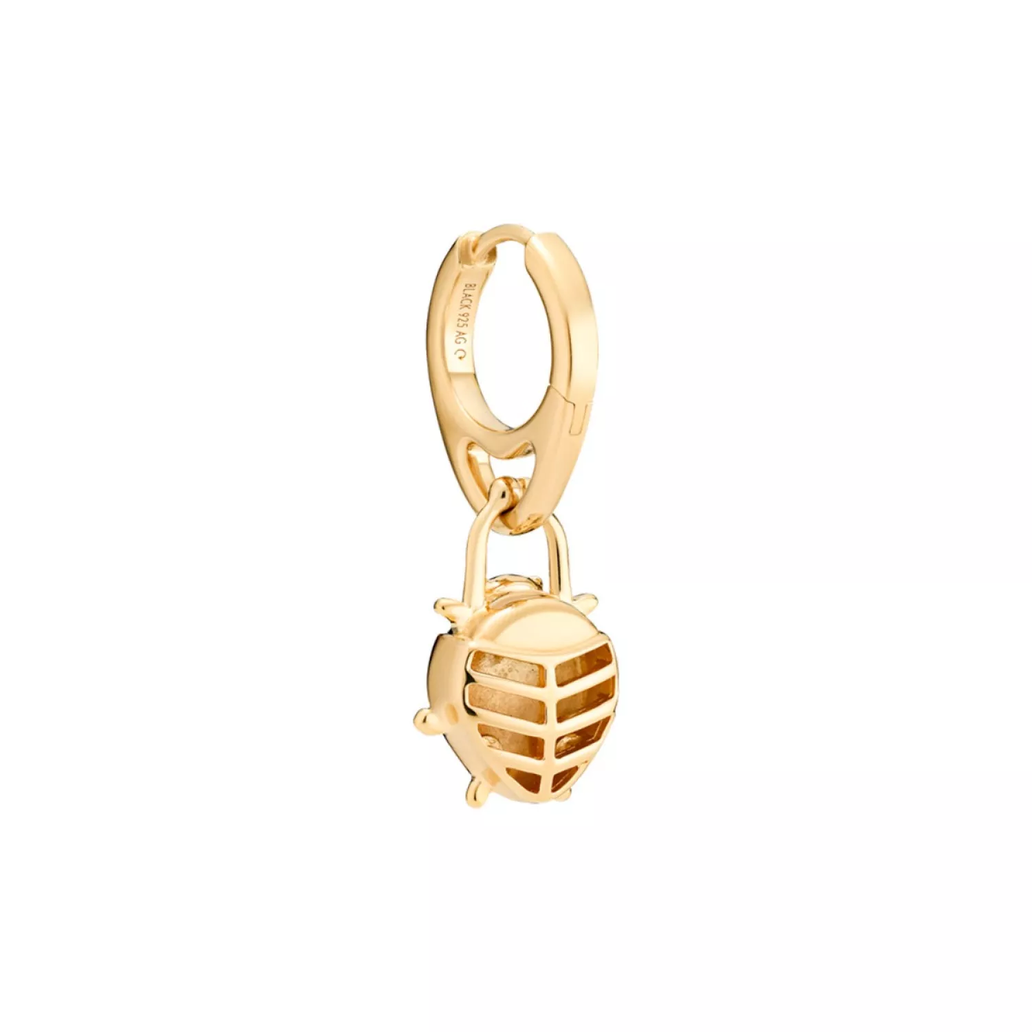 Maria Black Blister Ørering Single 22 kt. Forgyldt Sølv 100964YG