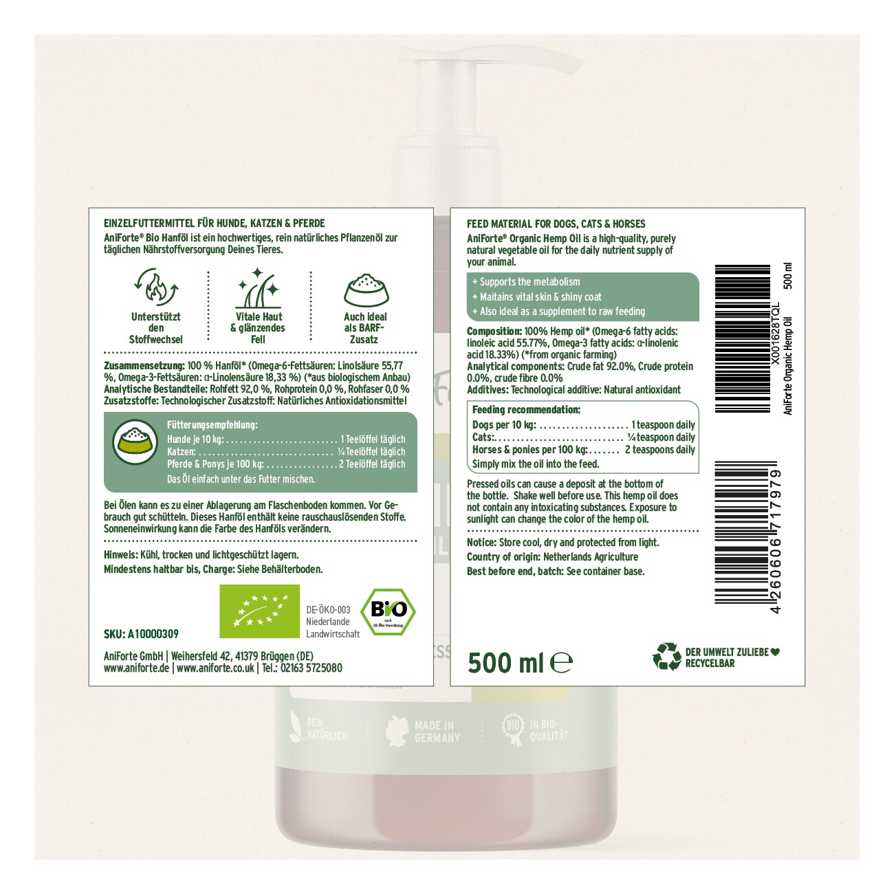 AniForte Bio Hanföl 500 ml