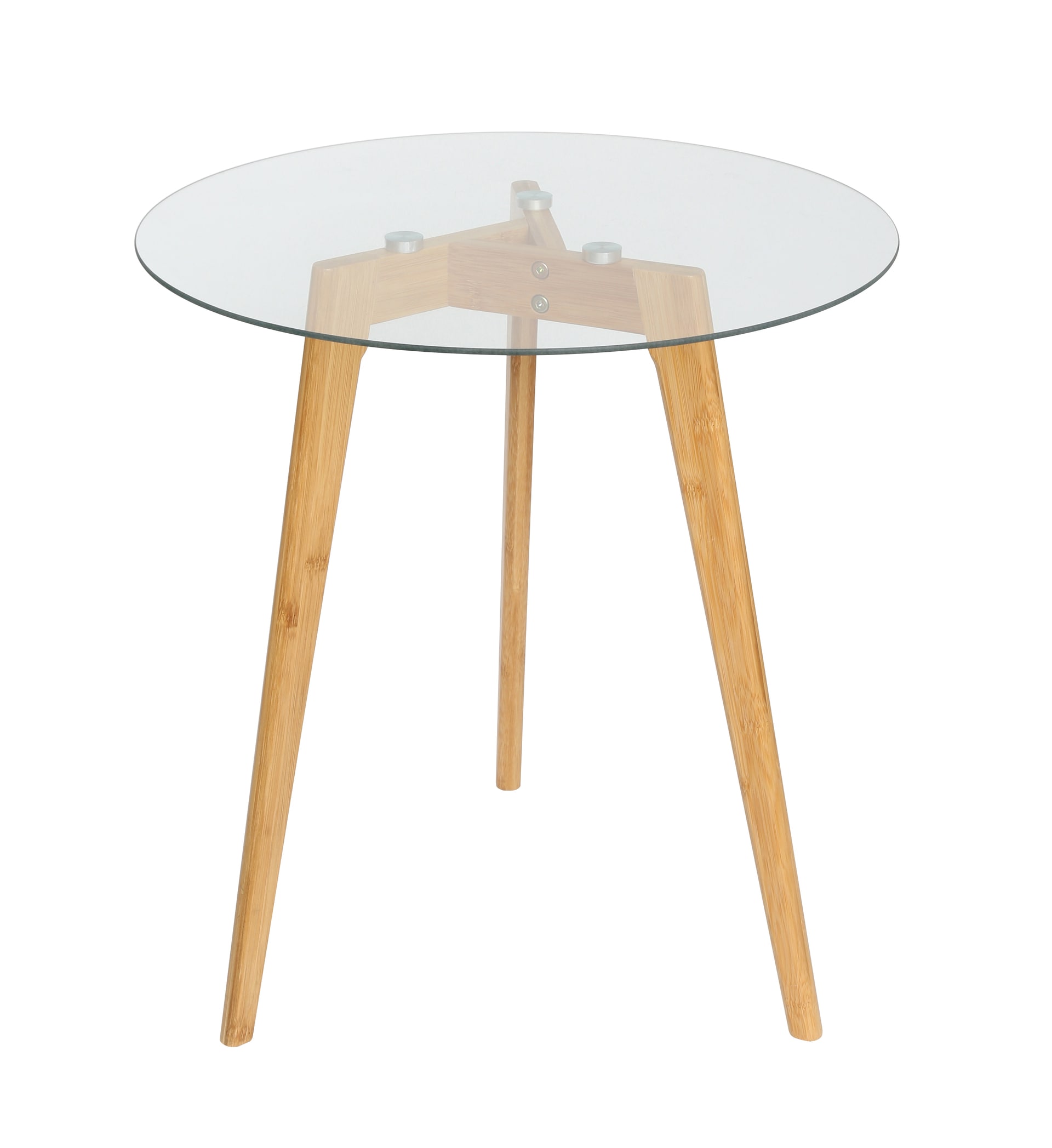 Tisch Charlotta Ø 45 cm Holz braun/Glas