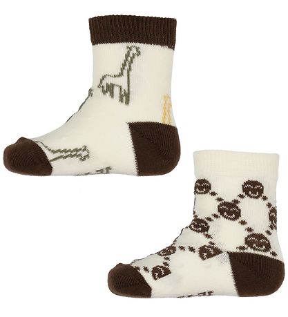 Minymo Socken - 5er-Pack - Cocoa Brown m. Muster