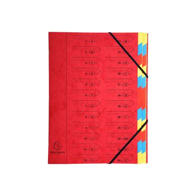 Exacompta Nature Future - Parapheur 24 compartiments - rouge