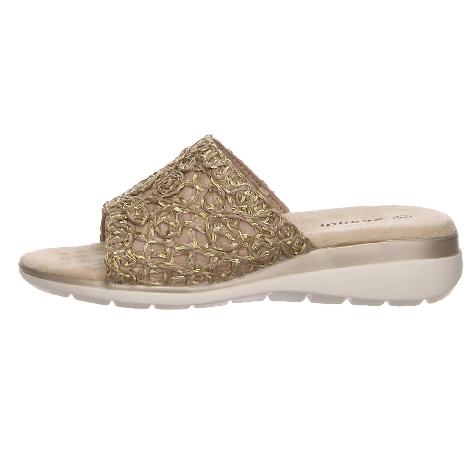 Scandi Pantoletten gold gold/silber/bronce