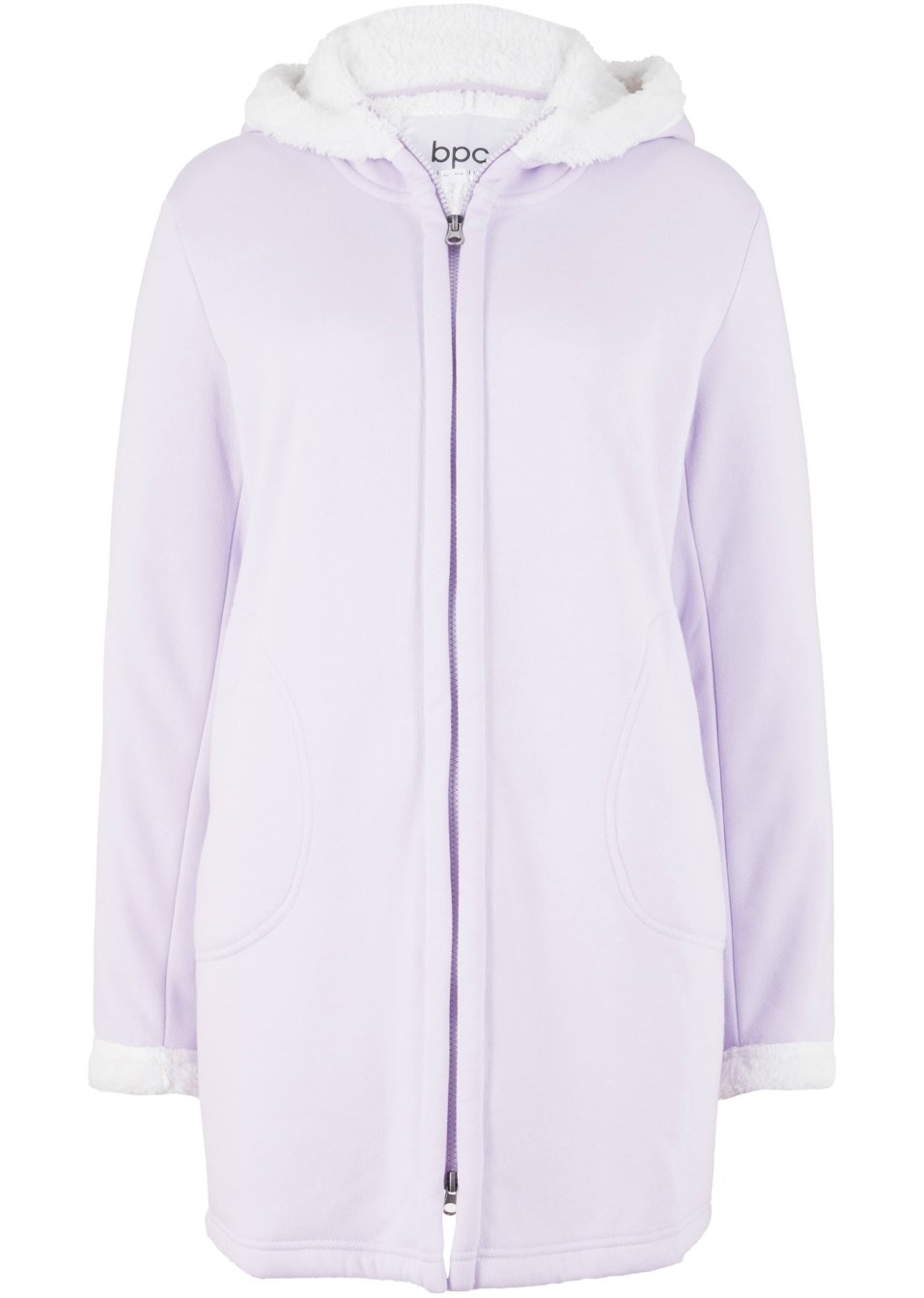 Veste sweat avec maille peluche