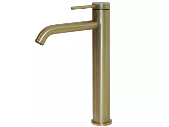 Lollipop mitigeur lavabo haut or brossé - Essebagno