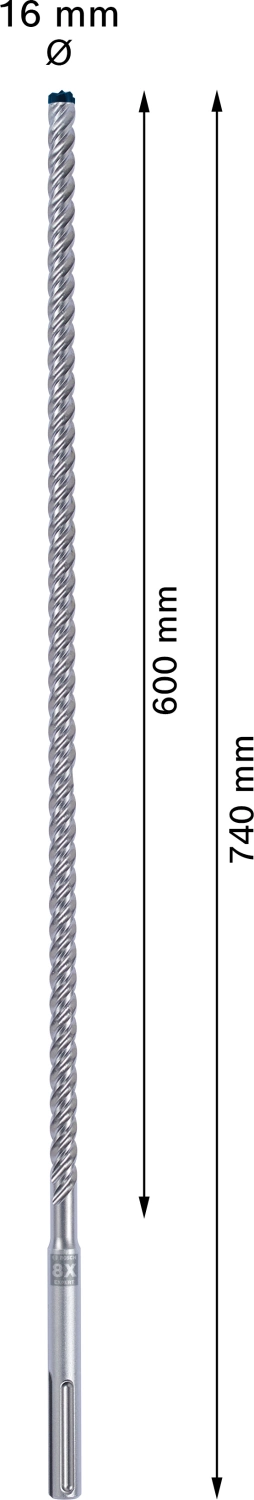 Bosch 2608900216 EXPERT Hamerboor SDS Max-8X - 16x600x740mm