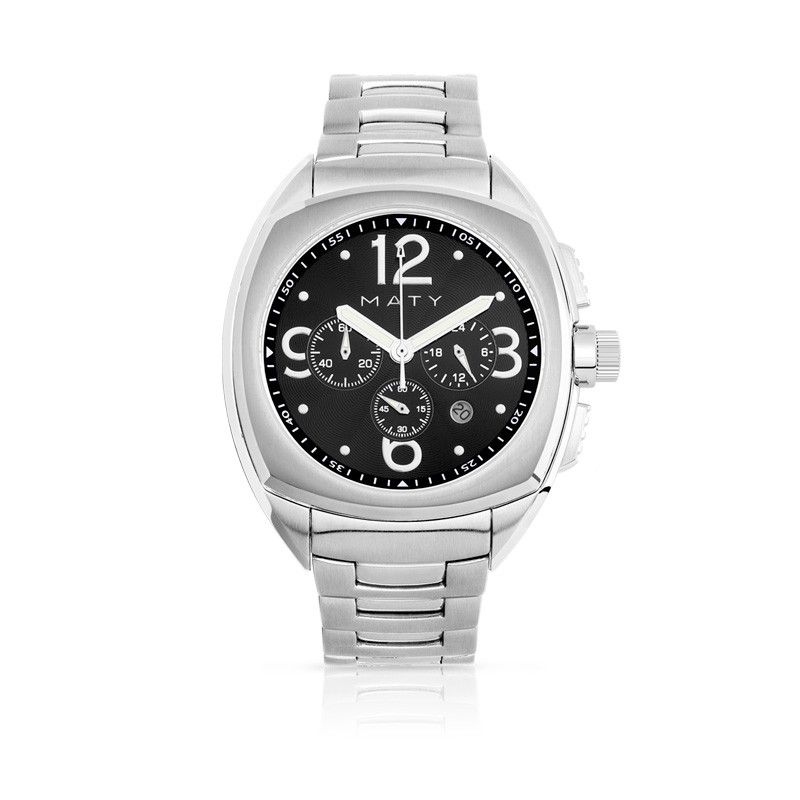 Montre chronographe homme acier