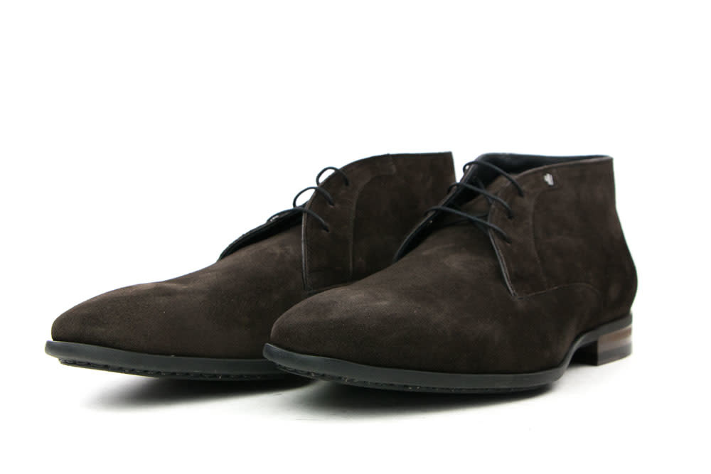 Van Bommel Hoge Veterschoenen Bruin Sella 03.01