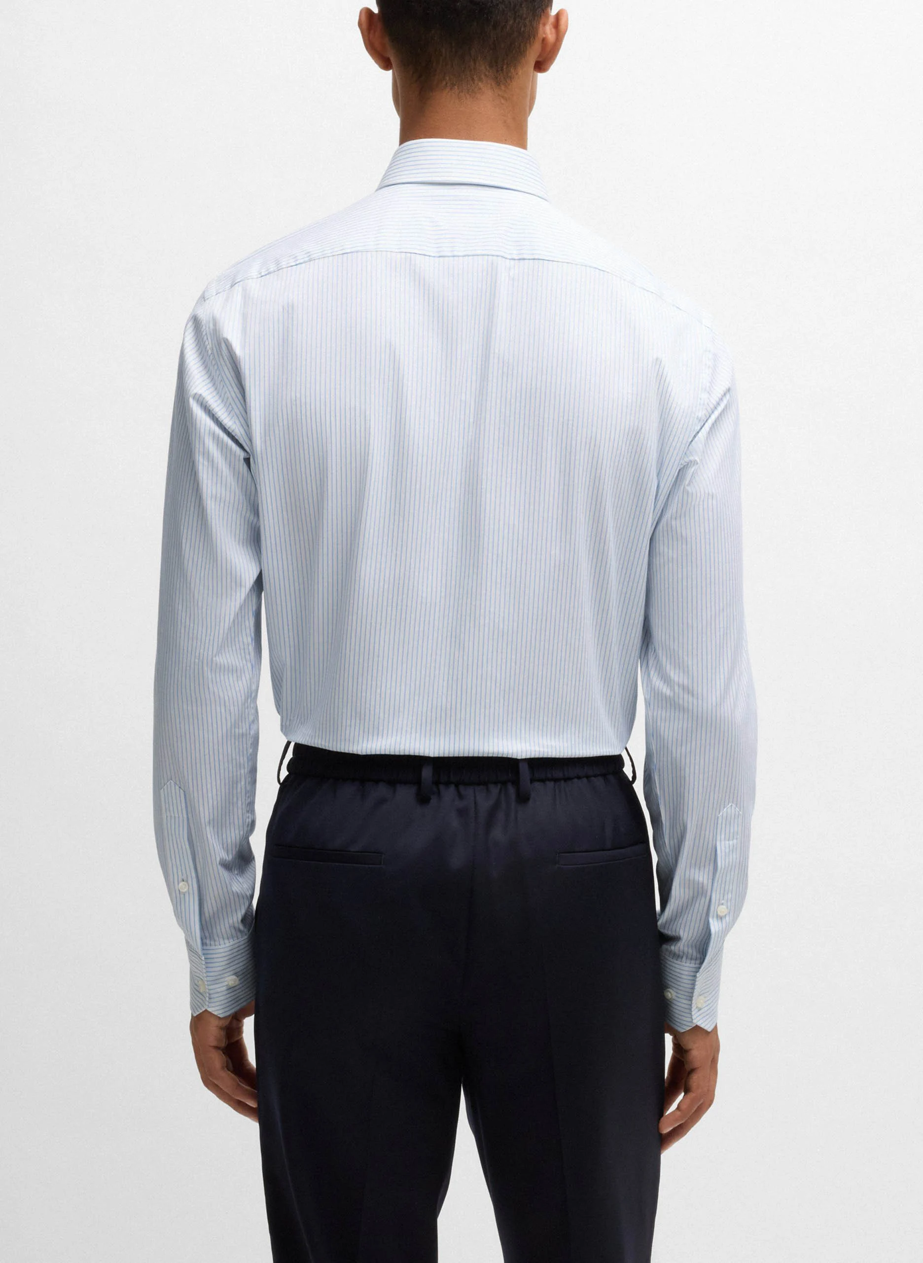 Chemise regular en coton mélangé | Bleu