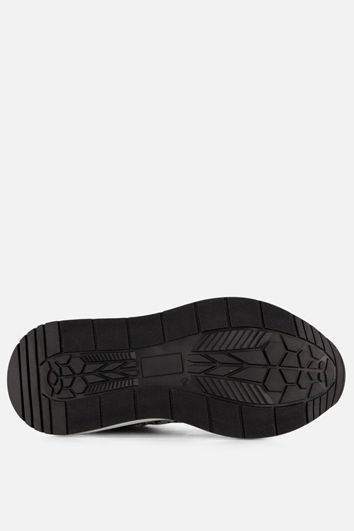 PS Poelman Sneakers zwart Textiel