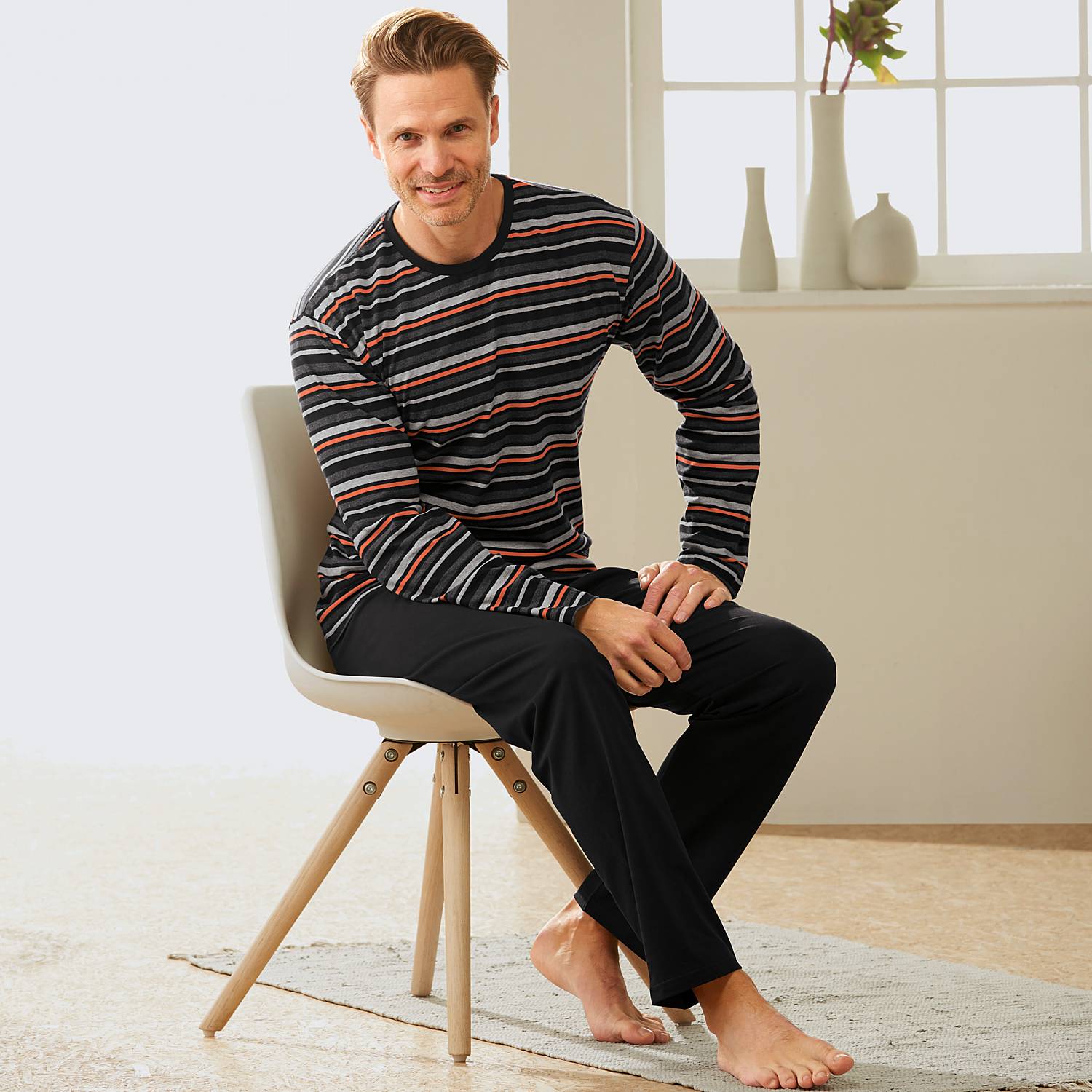Erwin Müller Single-Jersey Herren-Schlafanzug