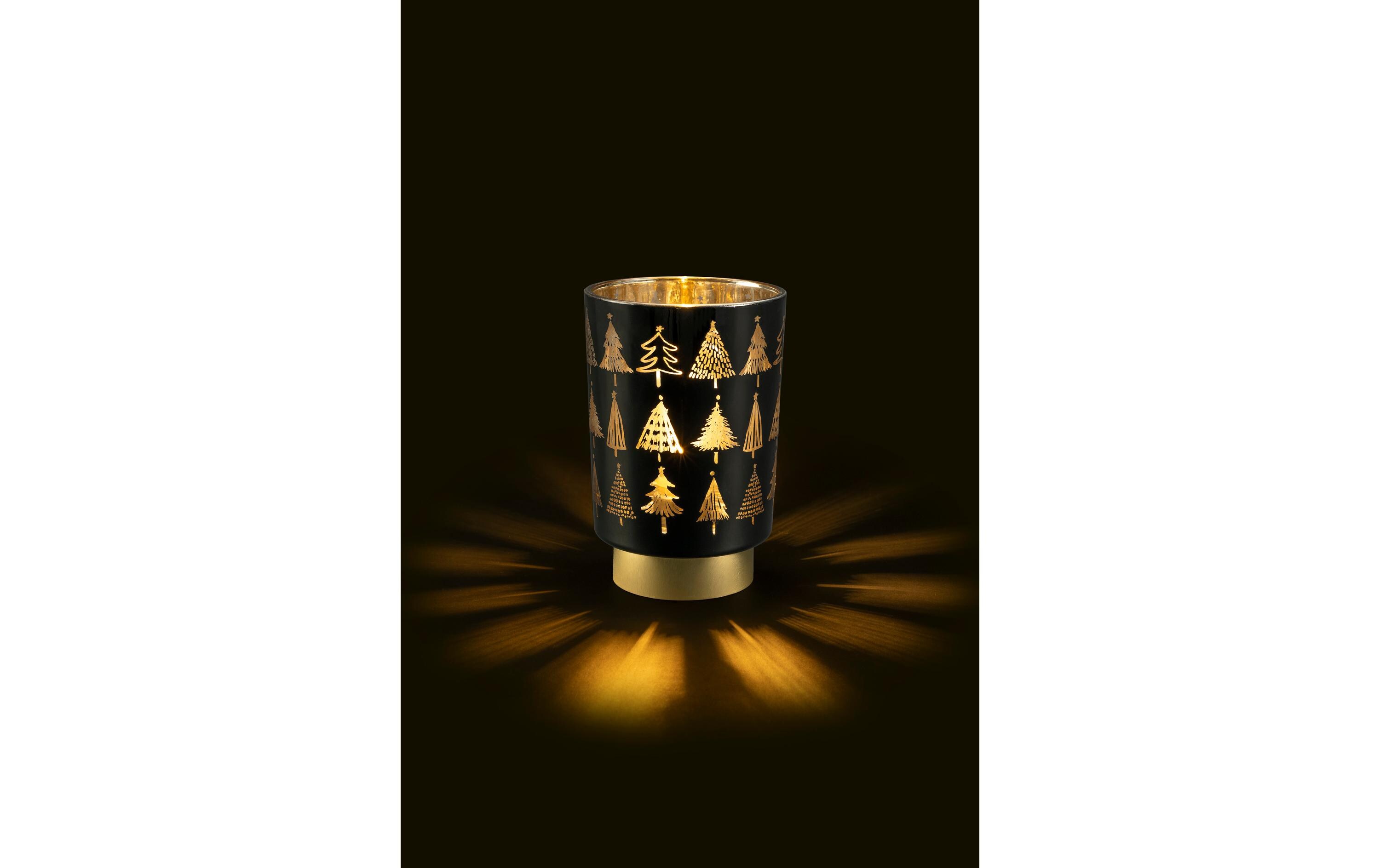 Laterne, Baum, S, 15 cm, SchwarzLED Weihnachtsdekoration