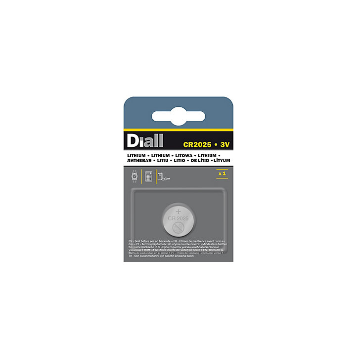 Pile au lithium CR2025 Diall, lot de 1