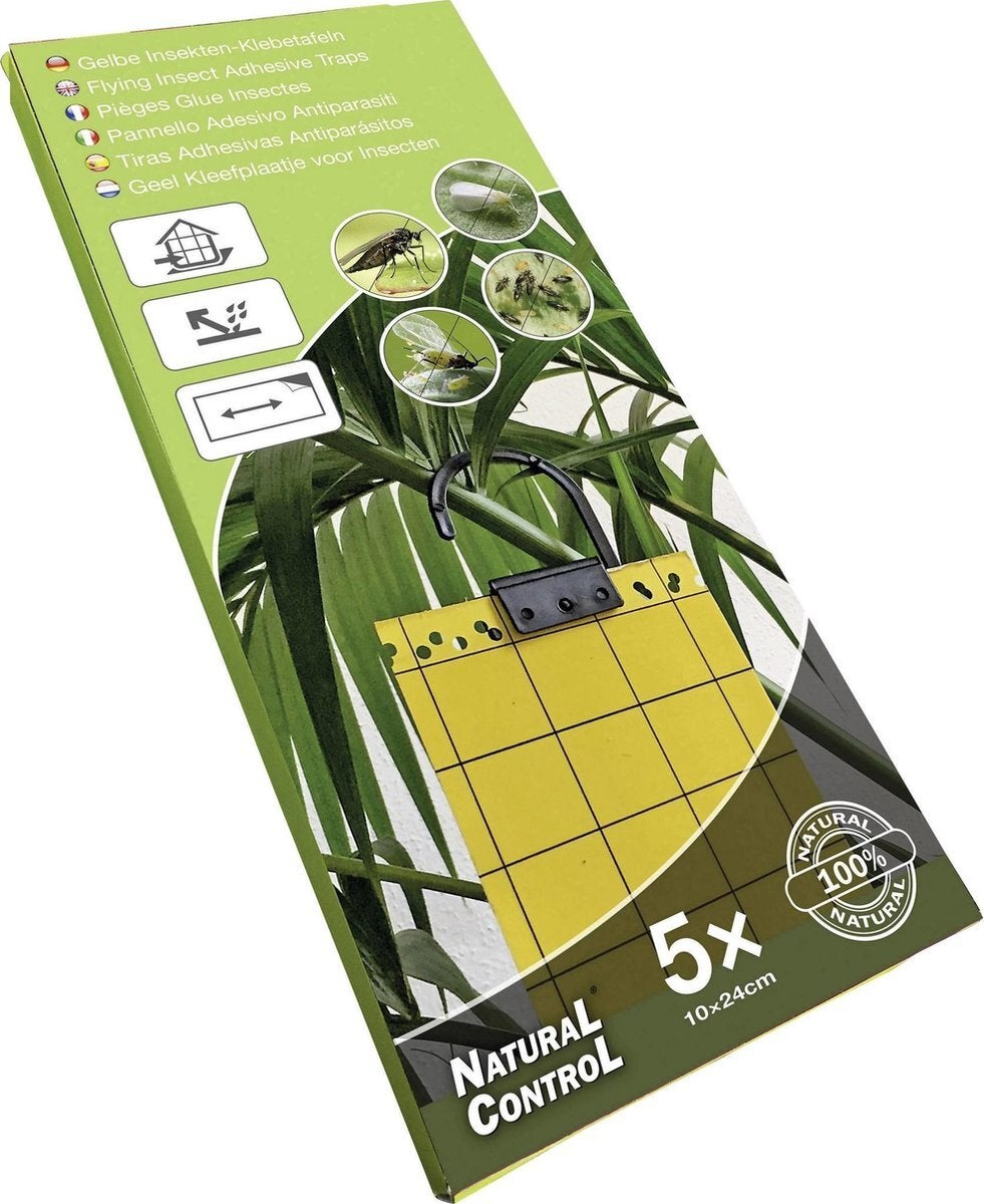 Meeuwissen Agro vlieg plakpapier geel 24 x 10 x 0,2 cm 5 stuks