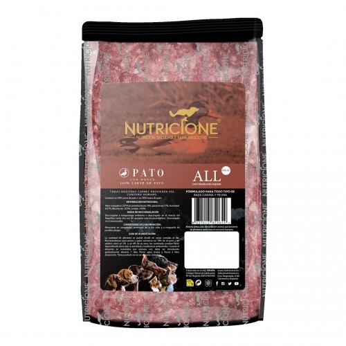Ração BARF de Pato com Osso para Cães e Gatos (Pacote)
