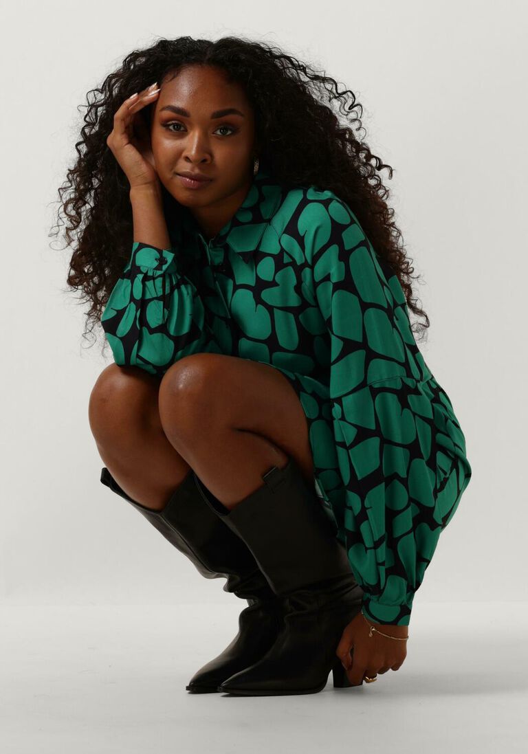 ANOTHER LABEL groene another label mini jurk merle dress