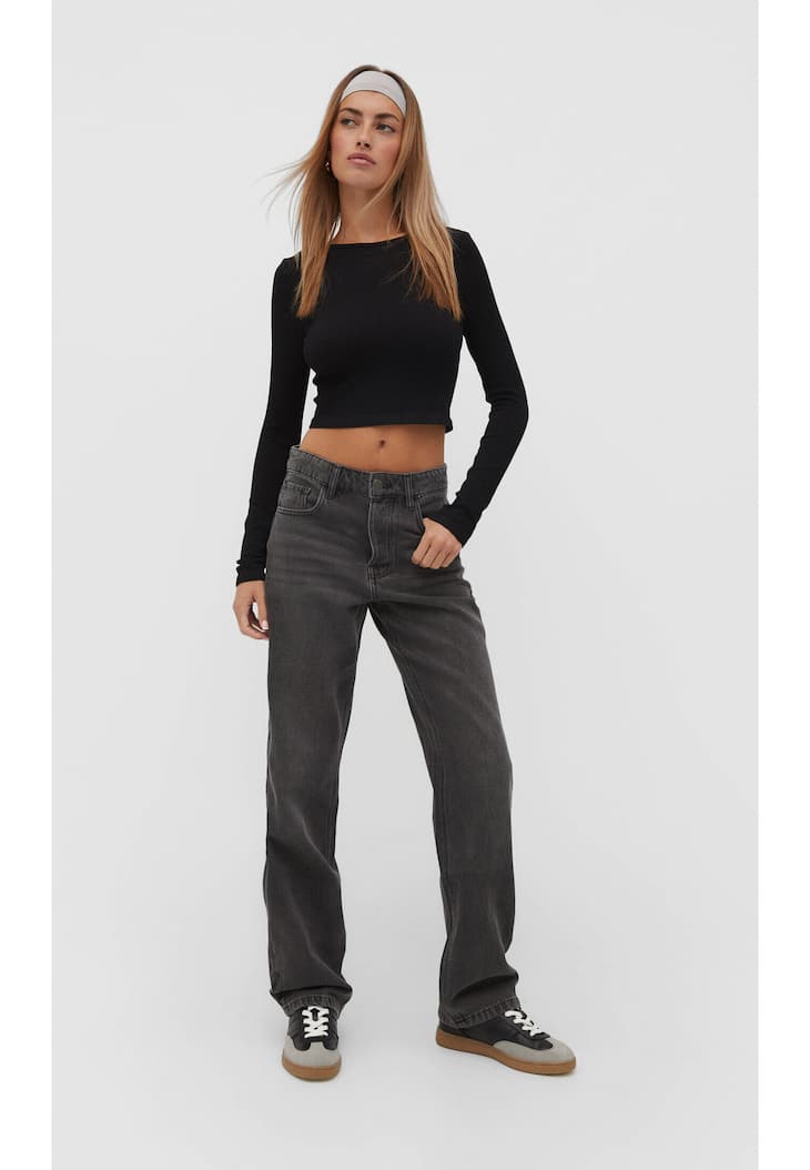 Calça jeans de cintura média