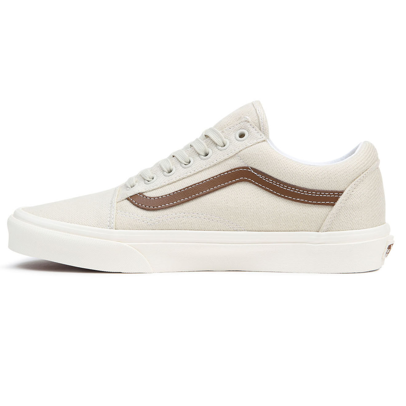 Vans Sneakers en Cuir & Textile Old Skool écrues
