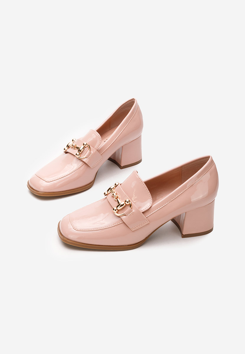 Mocassins à talon roses Ixea V2