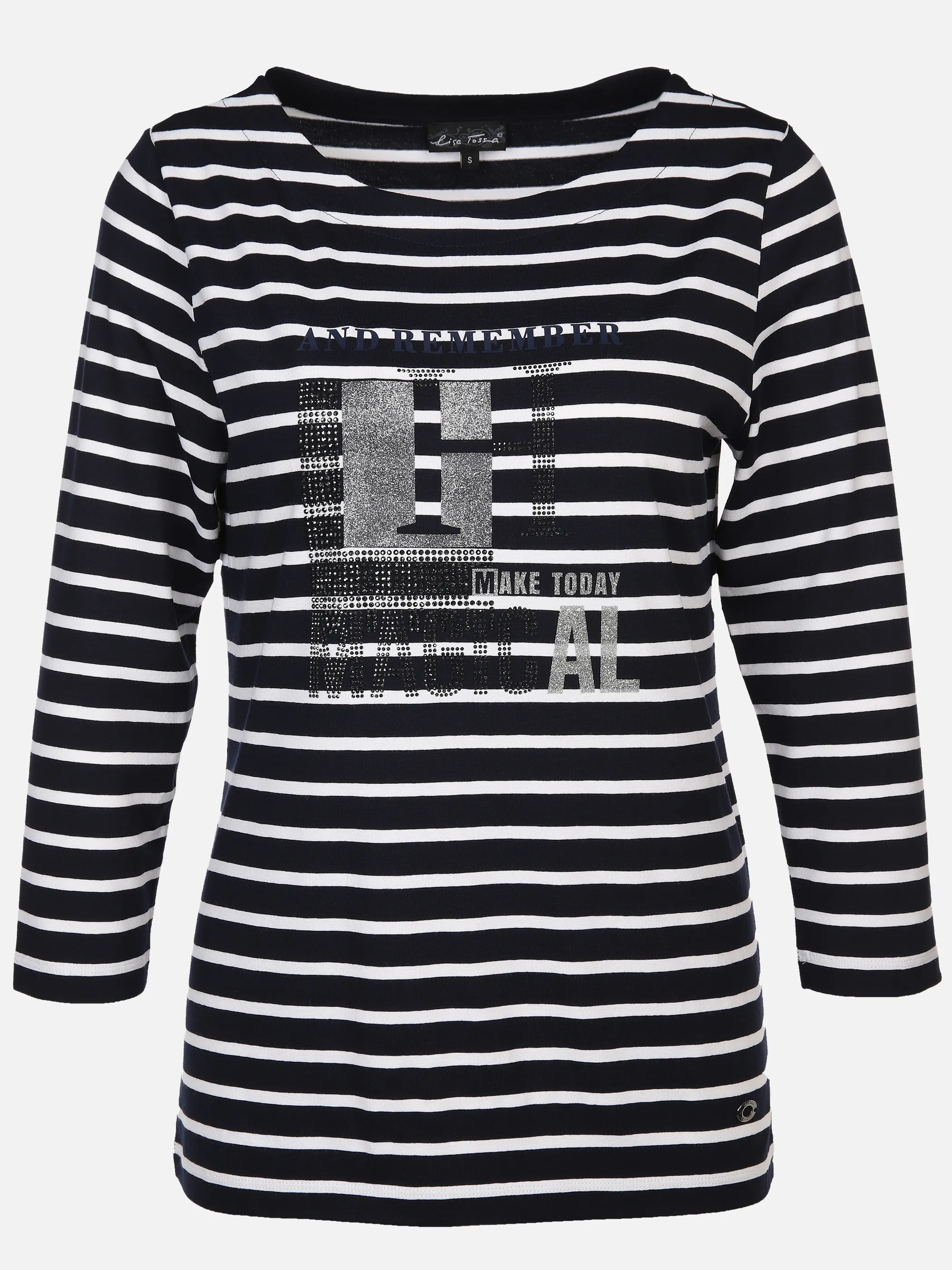 Damen Ringelshirt mit Glitzerprint