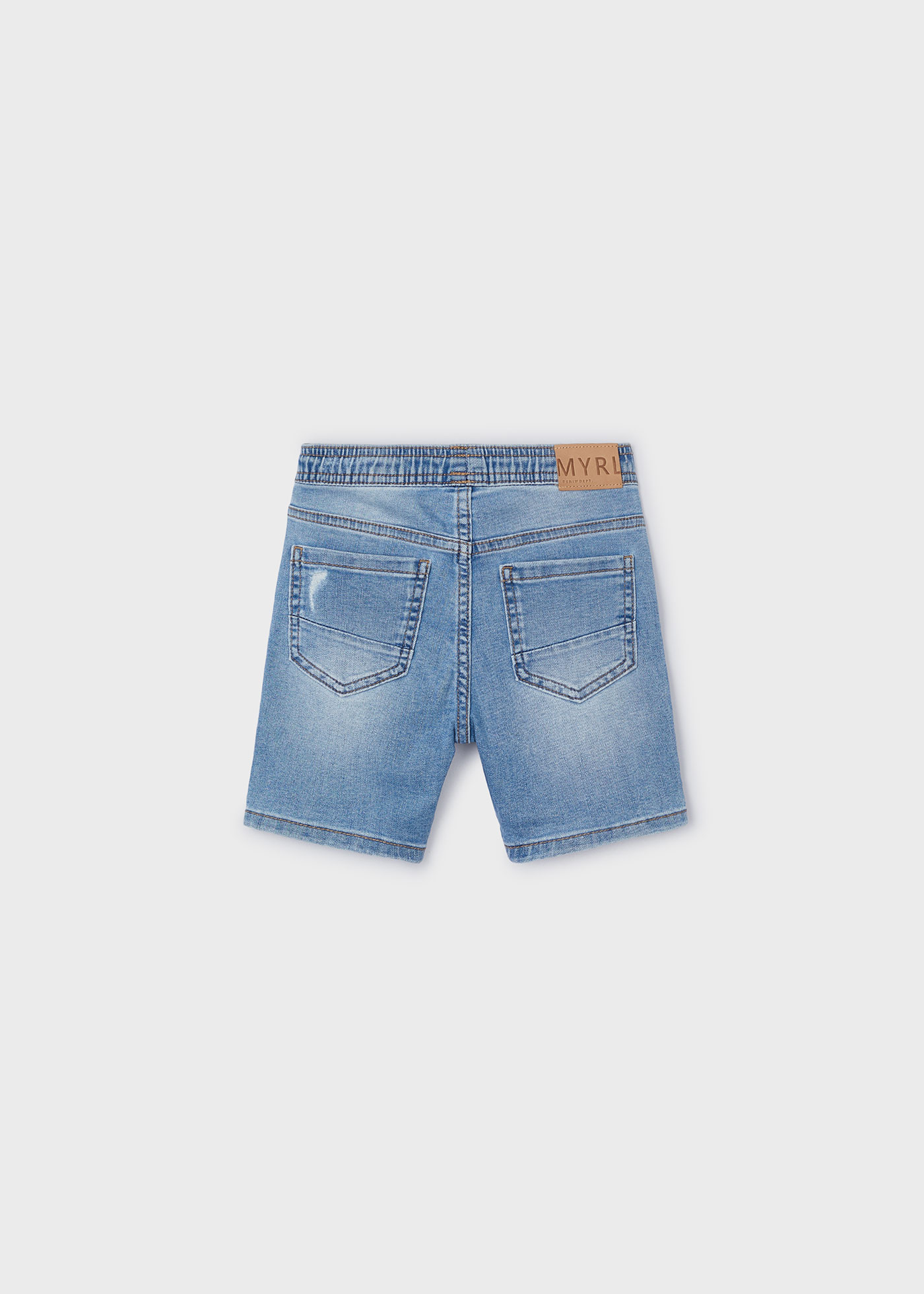 Bermuda jeans rasgada infantil Better Cotton, jeans claro.
