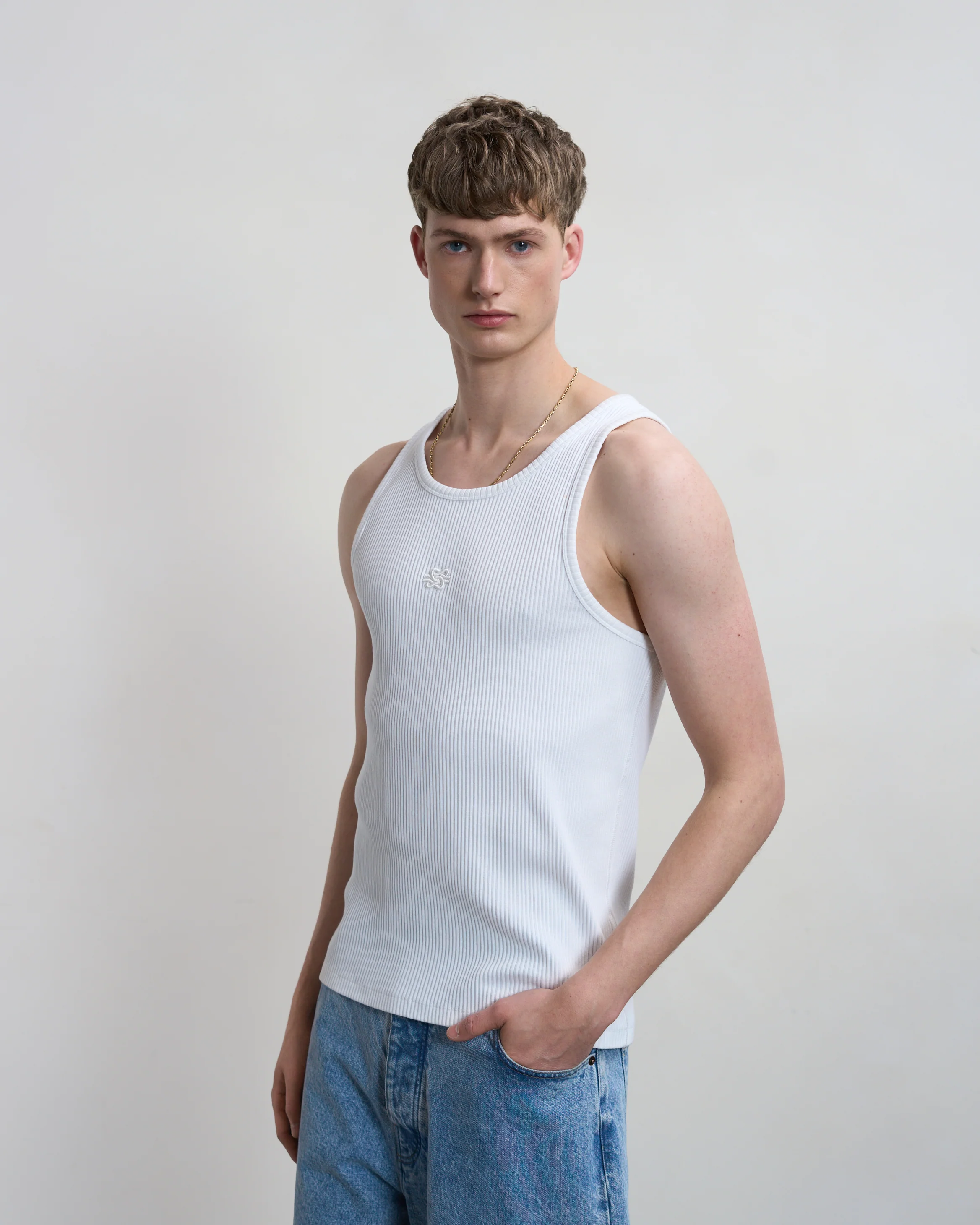 Tank Top Ribbed White