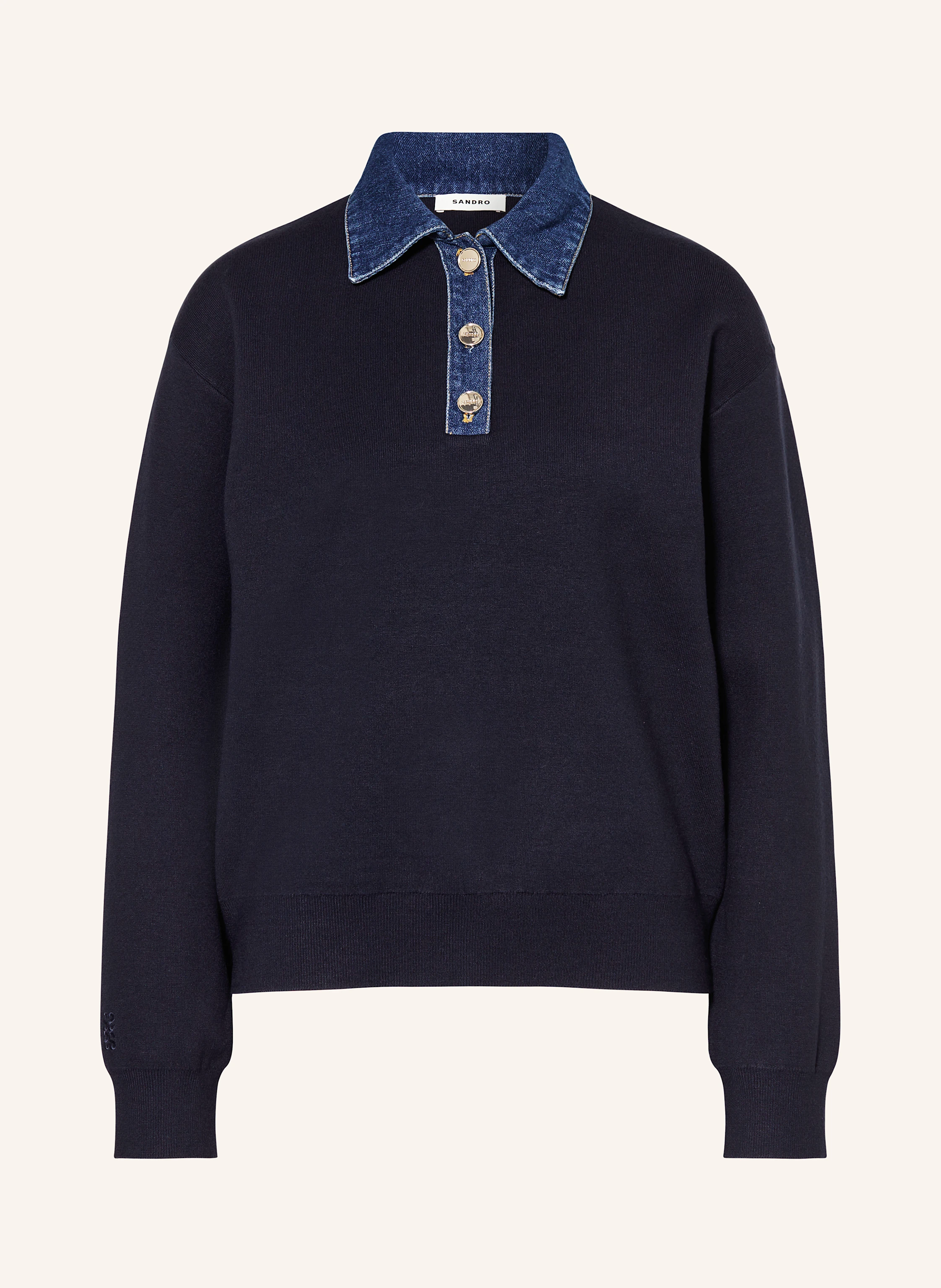 SANDRO Pullover im Materialmix