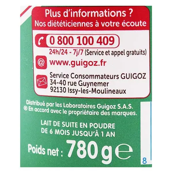 Leite Espessado Guigoz Gest para a 2ª Fase 780g