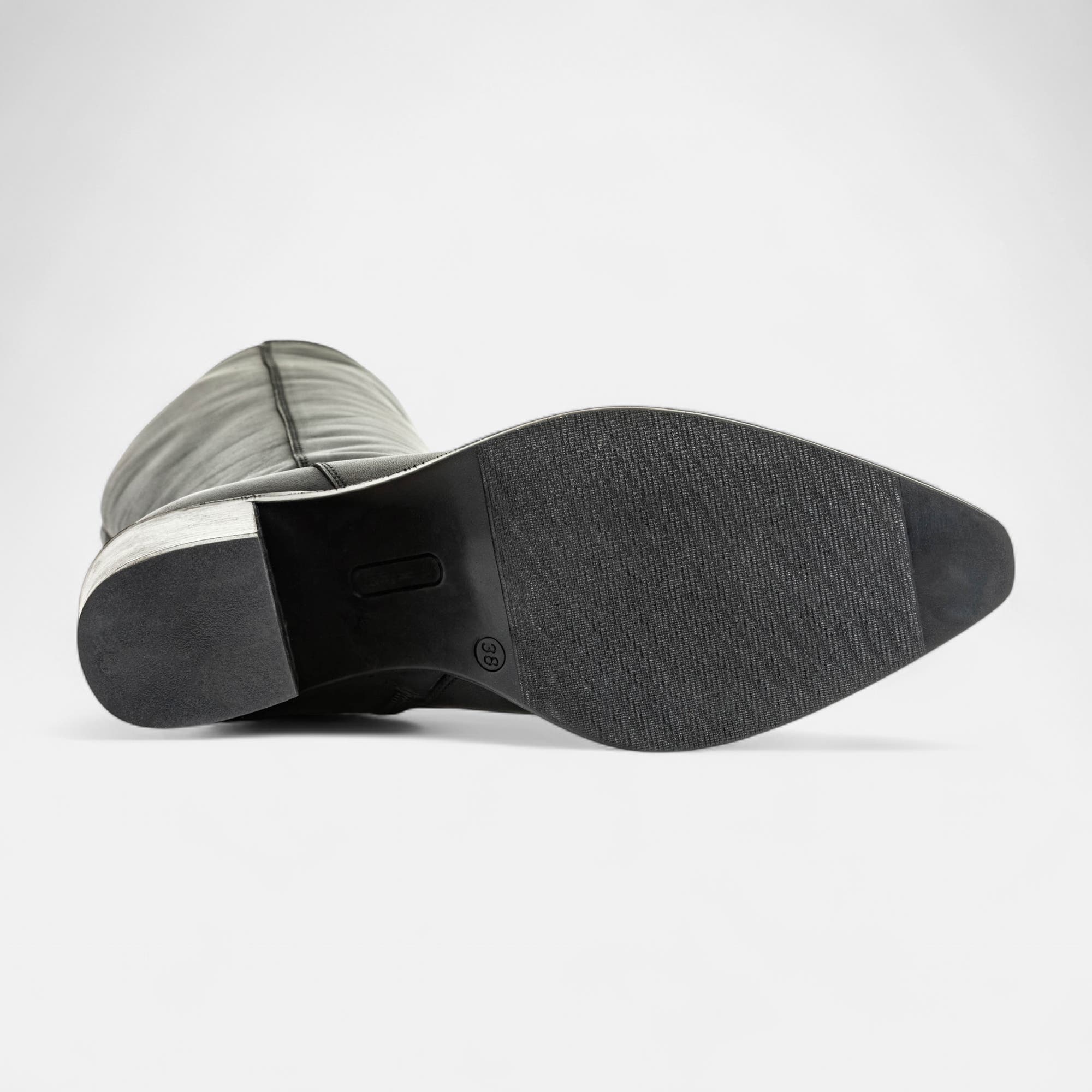 Bottes à talon Femme en cuir noir