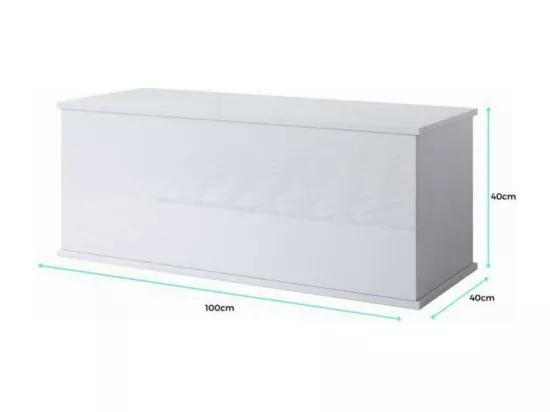 Coffre de rangement pour Chambre à coucher en Noir avec 100x40x40cm Ariel