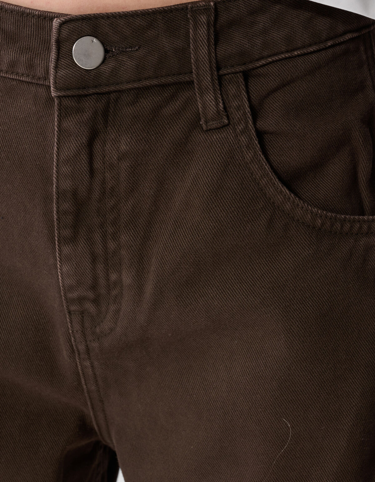 Clean Barrel Fit Jeans Bruin