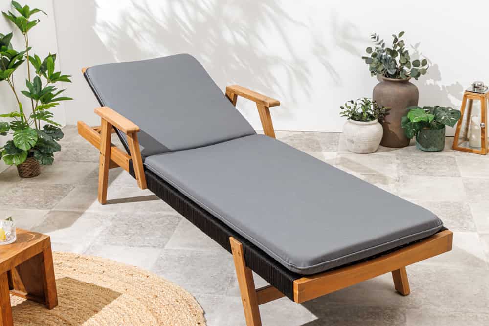 Outdoor Auflage COMFORT LINE 60x192cm anthrazit Polsterkissen für Sonnenliege