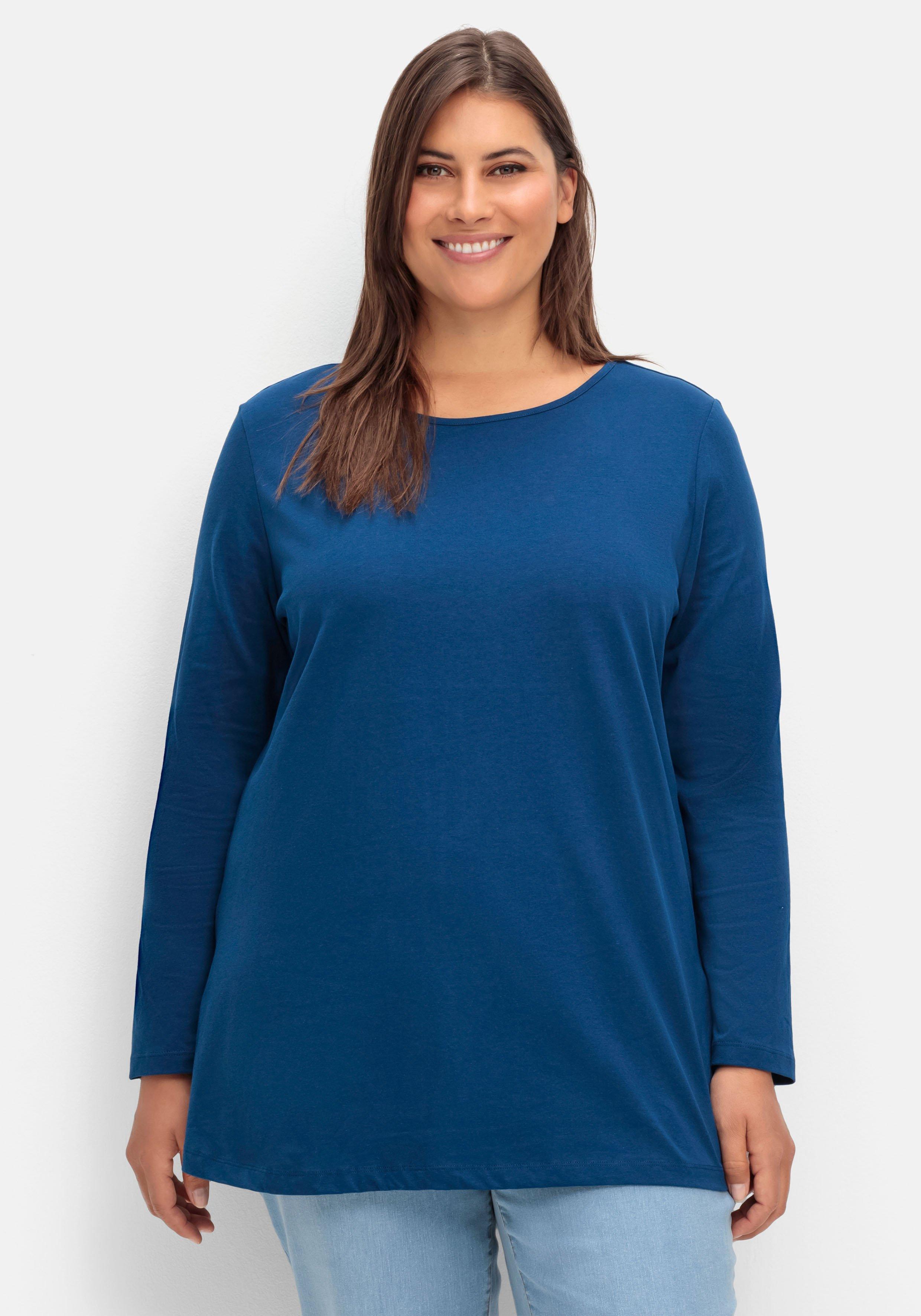 Longshirt mit hohen Seitenschlitzen