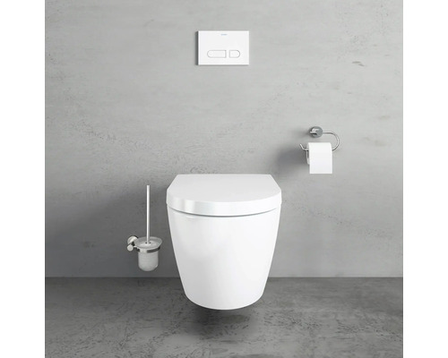 DURAVIT wandcloset ME van Starck, diepe spoeling, open rand, glanzend wit met coating, zonder toiletzitting, 25290900001