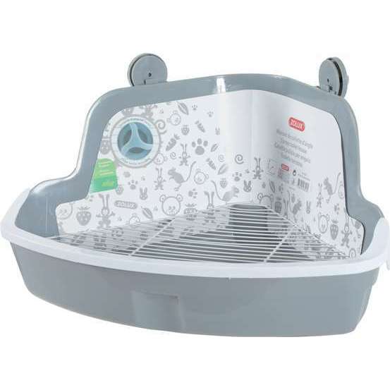 Maison de toilette d'angle GM Gris pour rongeur