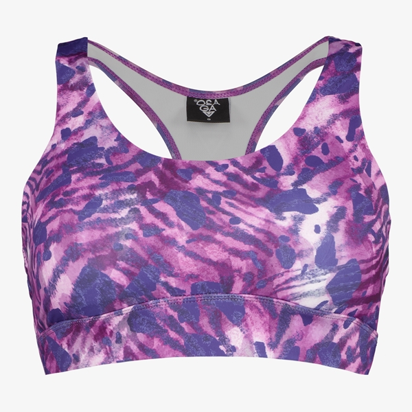 Osaga dames sport BH met print paars roze