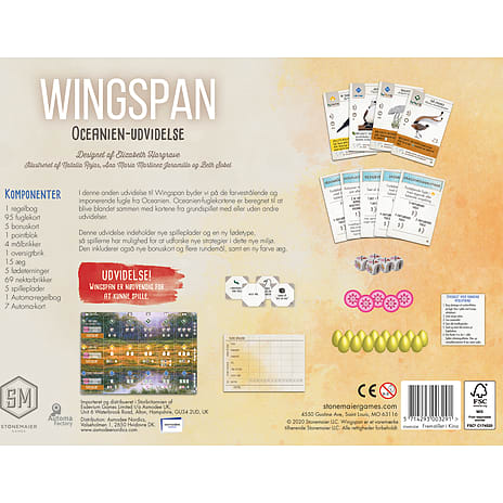 Wingspan Oceania Expansion - dansk