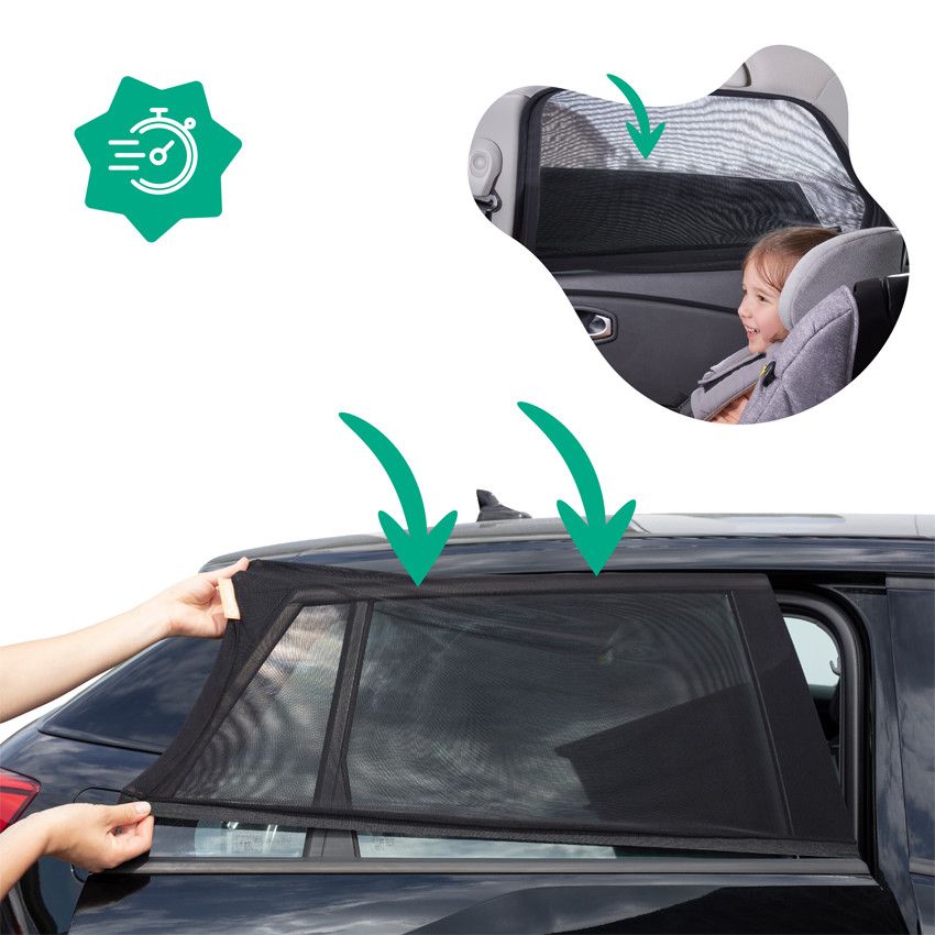 Pare-soleil auto chaussettes - Ecru