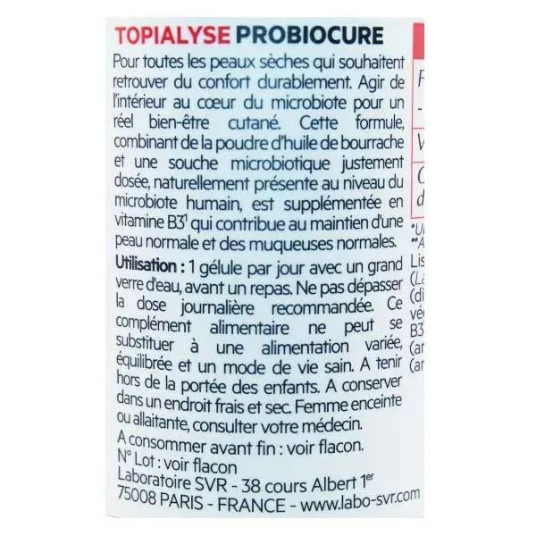 SVR Topialyse Probiocure Pele Seca Vitamina B3
